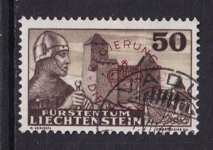 Liechtenstein   #O18  used  1934 overprint 50rp