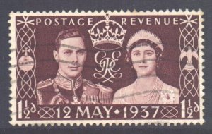 GB Scott 234 - SG461, 1937 Coronation 1.1/2d used