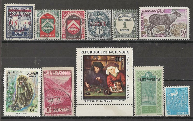 COLLECTION LOT # 5008 FRENCH COLONIES A-C 11 STAMPS  1928+ CV+$21