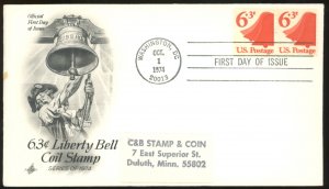 U.S. #1518 FDC F-VF PAIR