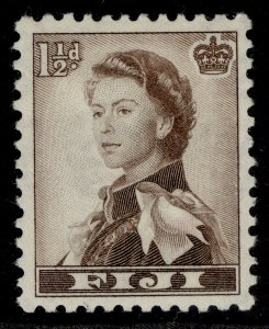 FIJI QEII SG282, 1½d sepia, M MINT.