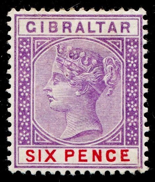 GIBRALTAR SG44, 6d violet & red, M MINT. Cat £42.