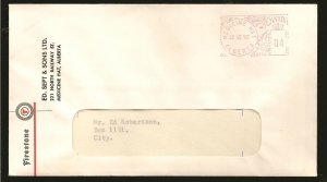 Canada Meter-Stamped Medicine Hat Alberta 1967 FIRESTONE Advertising Cover  Used