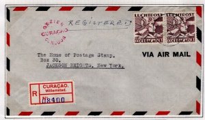 Dutch Cols CURACAO WW2 Cover *GEZIEN CENSUUR* Red Cachet CENSOR 1941 DL119