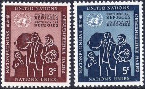 SC#15-16 3¢ & 5¢ United Nations: Protection for Refugees (1953) MNH