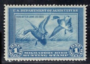 MOMEN: US STAMPS # RW1 DUCK MINT OG H VF $300 LOT #86590-1