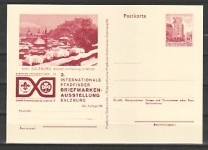 Austria, 1972 issue. International Pathfinder (Scouts) cachet. Postal Card. ^