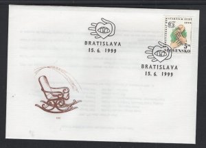 Slovakia #332 (1999 Year of Older People issue)  on unaddressed FDC