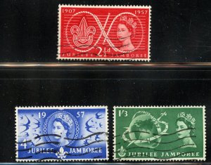 Great Britain # 334-6, Used.