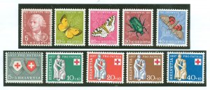 Switzerland #B262-71  Single (Complete Set)