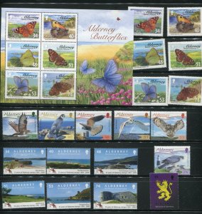 Alderney 313 - 337 MNH Stamps and Sheets From The 2008 Official Year Book