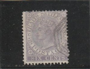 Straits Settlements  Scott#  12  Used  (1867 Queen Victoria)