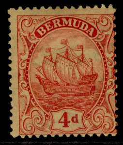 BERMUDA GV SG49a, 4d red/yellow, M MINT. Cat £14.