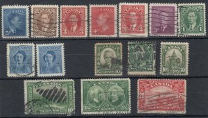 Canada Mid Period Collection Of 9 Fine Used JK4951