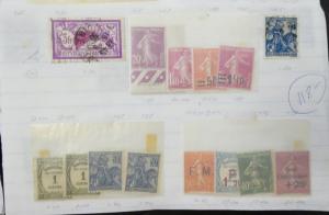 EDW1949SELL : FRANCE Extensive collection, Mint & Used on Old Time pgs Cat $3030