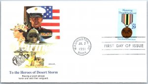 US FIRST DAY COVER TO THE HEROES OF DESERT STORM 1991 (TYPE B)