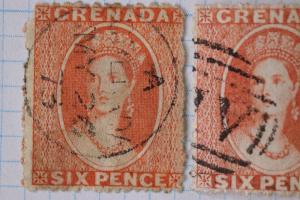 Grenada British sc#4,5,5a,5i sg#6,7 pence used color shade variety cv$330.00+