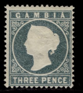 GAMBIA QV SG28, 3d slate-grey, M MINT. Cat £14.