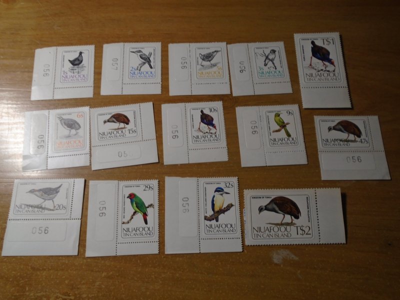 Birds   Tonga  Niuafoou  #  27-41  MNH