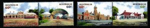AUSTRALIA SG4072/5 2013 HISTORICAL RAILWAY STATIONS MNH