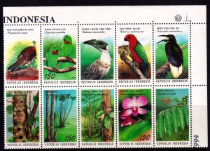 Indonesia 1994 Flora & Fauna Mint MNH Set Block SC 1592