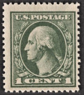 US 536 MNH F 1 Cent Washington Gray- Green CV $45
