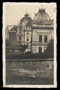 Judaica Synagogue Czech 1924 HRADCE KRALOVE RPPC 40h Stamp 90147