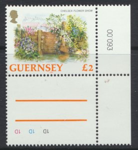 Guernsey  SG 582  SC# 496 MNH Flowers  1992  see scan     