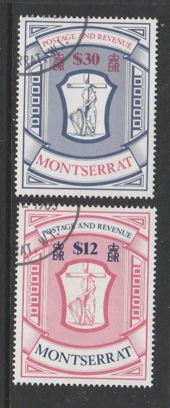 Montserrat 1983 High value Arms, FU/CTO SG 575/576