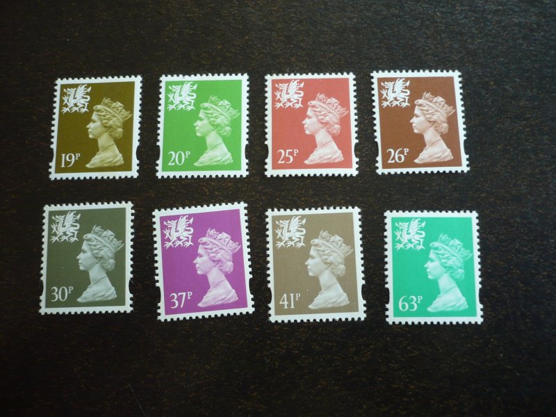 Stamps - Wales - Scott# WMMH58 - 65 - MNH Machin Set of 8 Syncopated Stamps