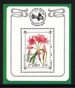 Ciskei 121a Flower Souvenir Sheet MNH VF