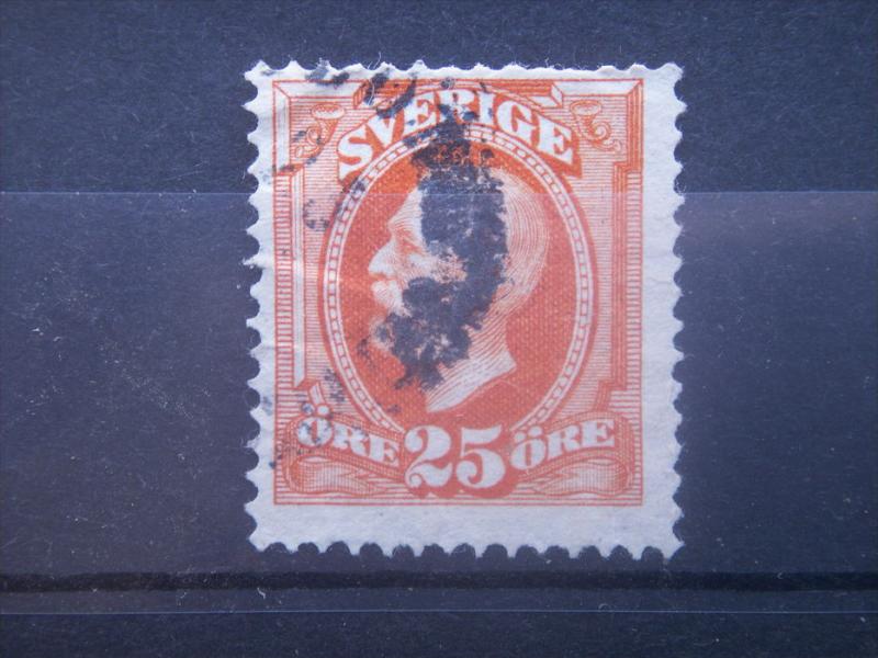 SWEDEN, 1896, used 25o, King Oscar II, Scott 61