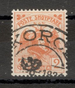 ALBANIA - USED STAMP, 20 Q - OVERPRINT - TYPE I - 1922.