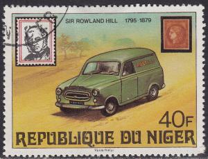 Niger 474 USED 1979 Rowland Hill,Mail Truck & France 40fr