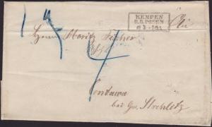 POLAND c1860 cover - folded wrapper ex KEMPEN...............................1560