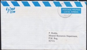 FIJI 1998 small prepaid local airmail envelope - Nabouwalu to Suva.........A6578