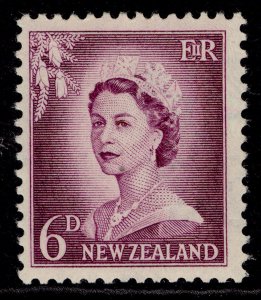 NEW ZEALAND QEII SG750, 6d purple, LH MINT.