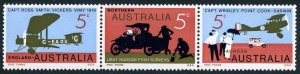 Australia 468-470a strip,MNH.Michel 428-430. 1969.Vickers Vimy;2E plane,Ford.