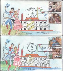 #2767-70 Broadway Musicals Whiddon FDC Set