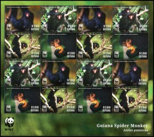Guyana 2014 Sc 4315 Spider Monkey WWF CV $28