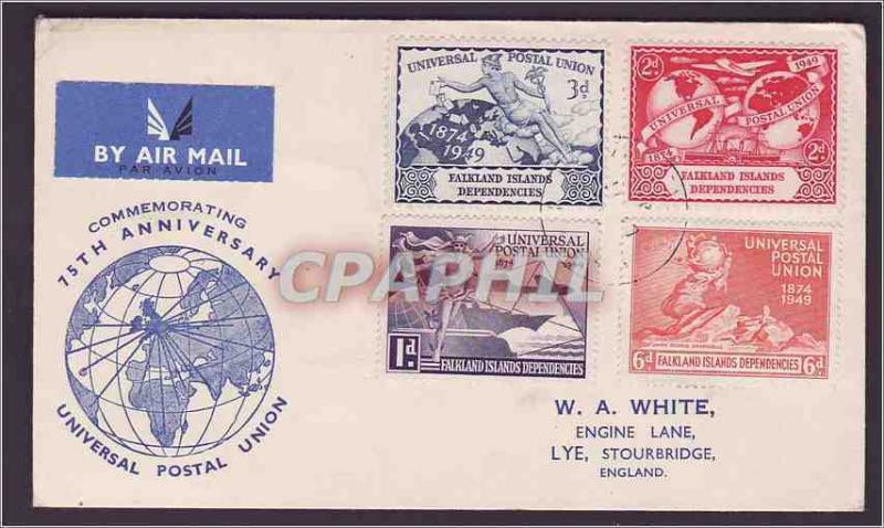 Falkland 1st dep UPU cover (not FDC) 