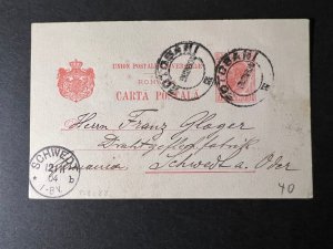 1904 Italy Postcard Cover Totosani to Schwedt Germany