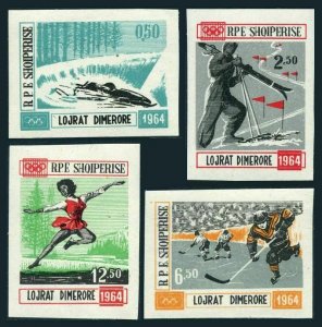 Albania 706-709,709A imperf,MNH.Michel 798-801,Bl.21. Olympics Innsbruck-1964.
