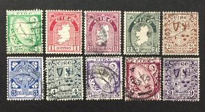 Ireland 1922-3 #65-74(10), Various Designs, Used, CV $70.25.