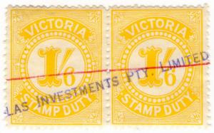 (I.B) Australia - Victoria Revenue : Stamp Duty 1/6d