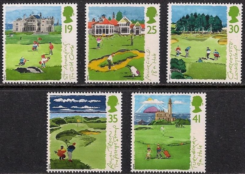 1994 Great Britain ,Golf Courses  MNH Set # 1567-1571