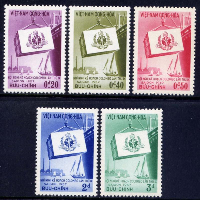 VIETNAM, SOUTH Sc#68-72 1957 9th Colombo Plan Conference MNH