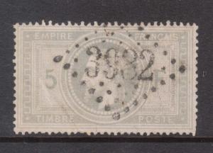 France #37 VF Used With Nice Rare 3932 Dot Cancel