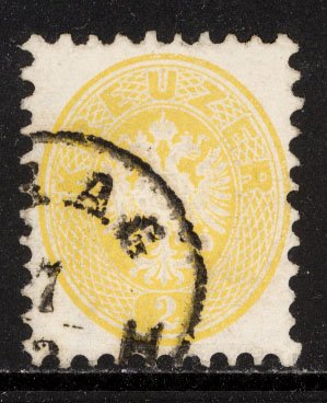 Austria 1864  Scott #22 perf 9 1/2 used (CV 15.00)