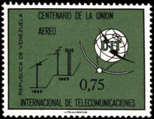 Venezuela #C908, Complete Set, 1970, ntl. Telecommunication Union, Never Hinged